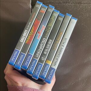 Factory sealed lot of 7 Sony PSVita games.